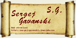 Sergej Gavanski vizit kartica